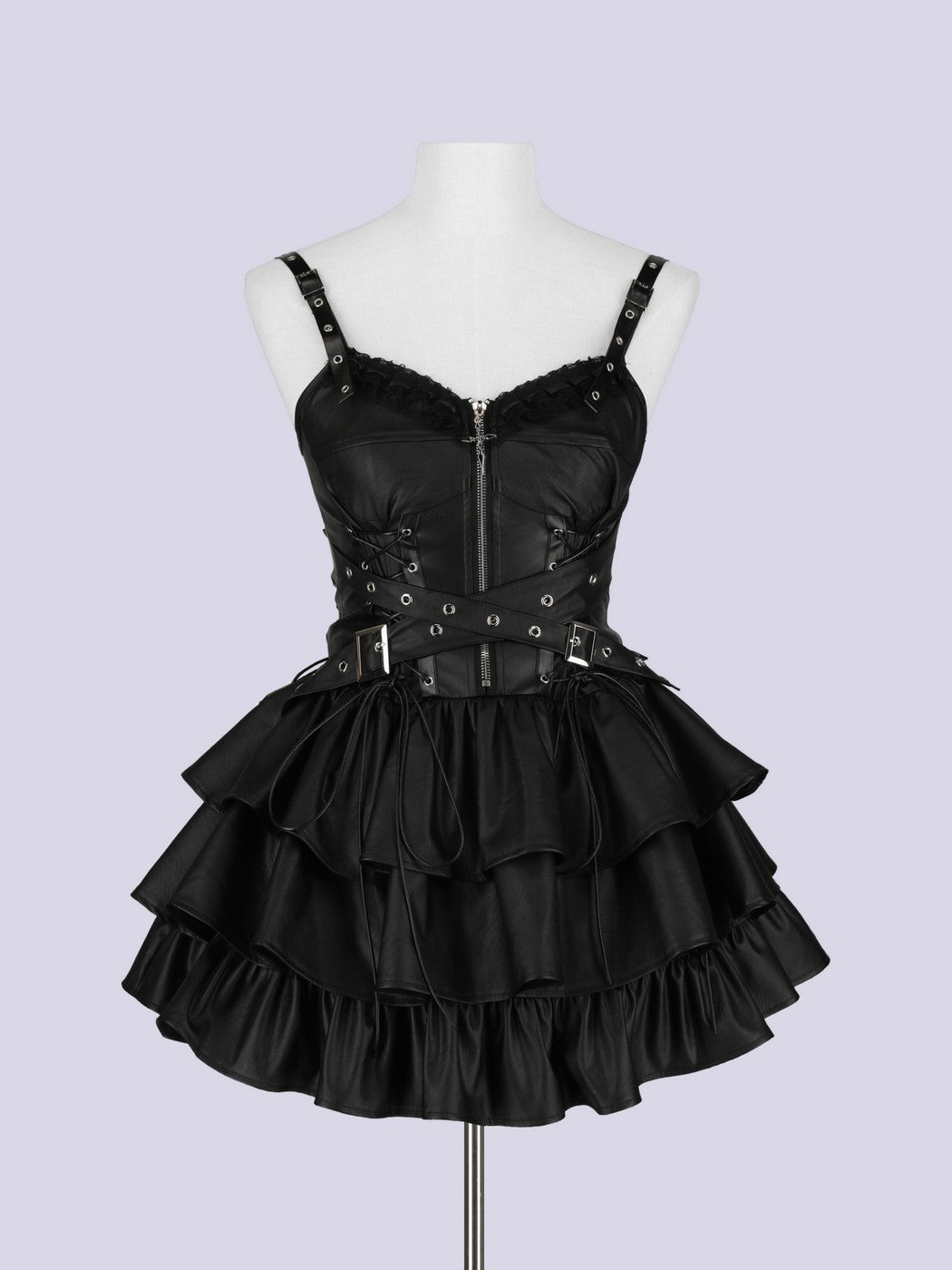 IMVAL / Cross Belt Leather Dress