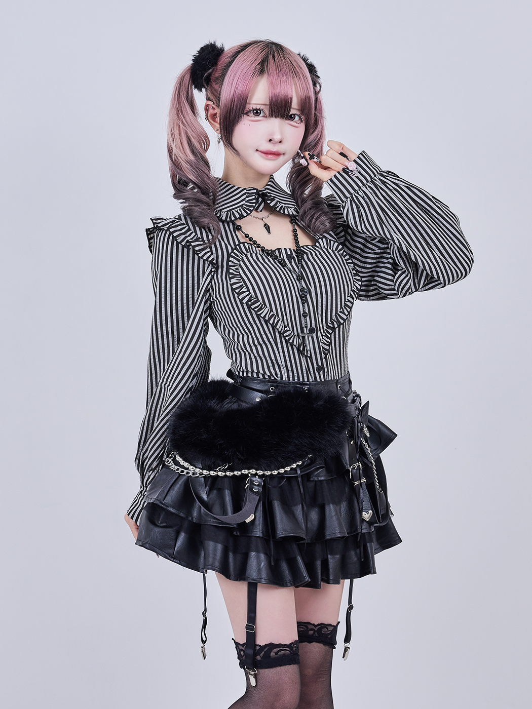 IMVAL / Heart Shirt - STRIPE