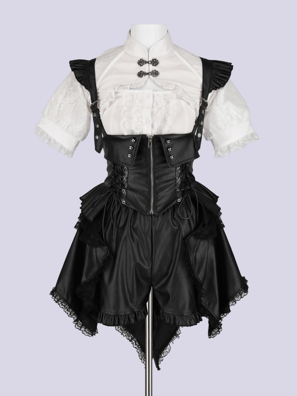 IMVAL / High Waist Layered Shorts