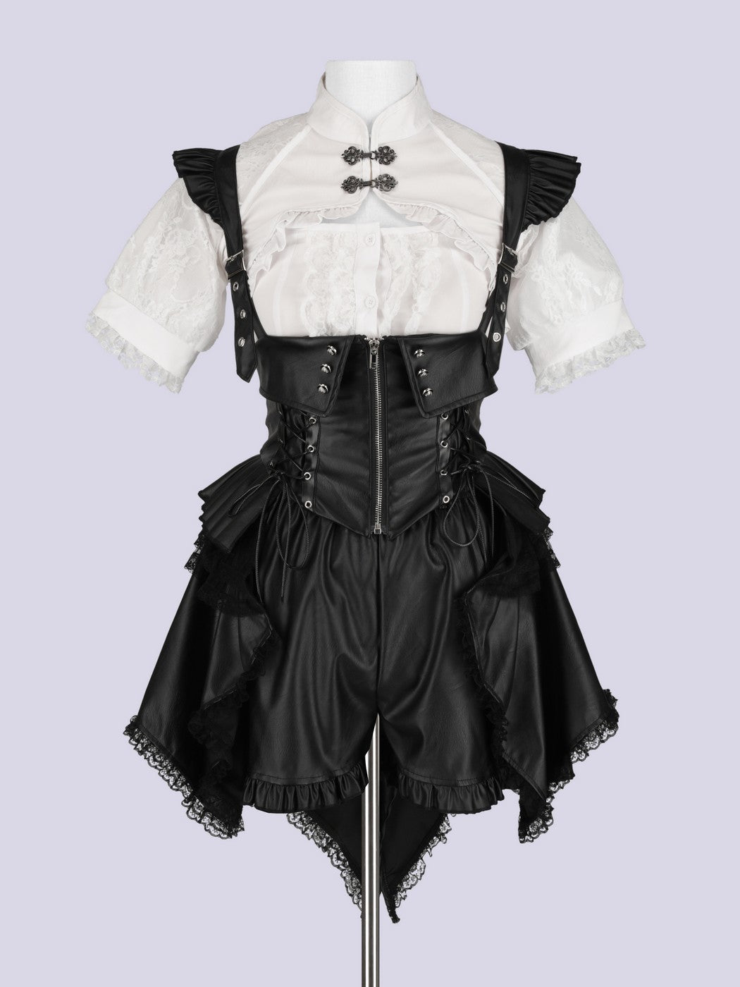 IMVAL / High Waist Layered Shorts