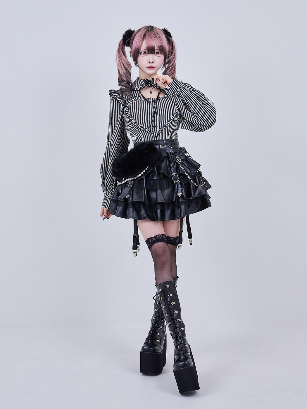 IMVAL / Heart Shirt - STRIPE