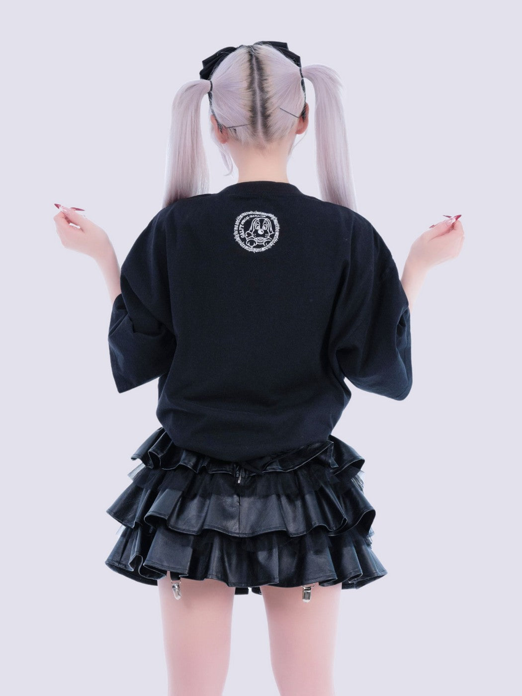 IMVAL×GALFY / Doll Dog Damaged TEE-BLK