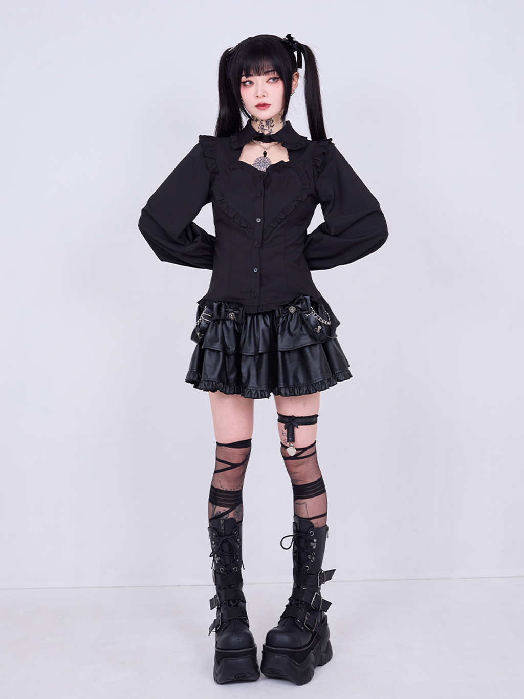 IMVAL / Heart Shirt［BLK］