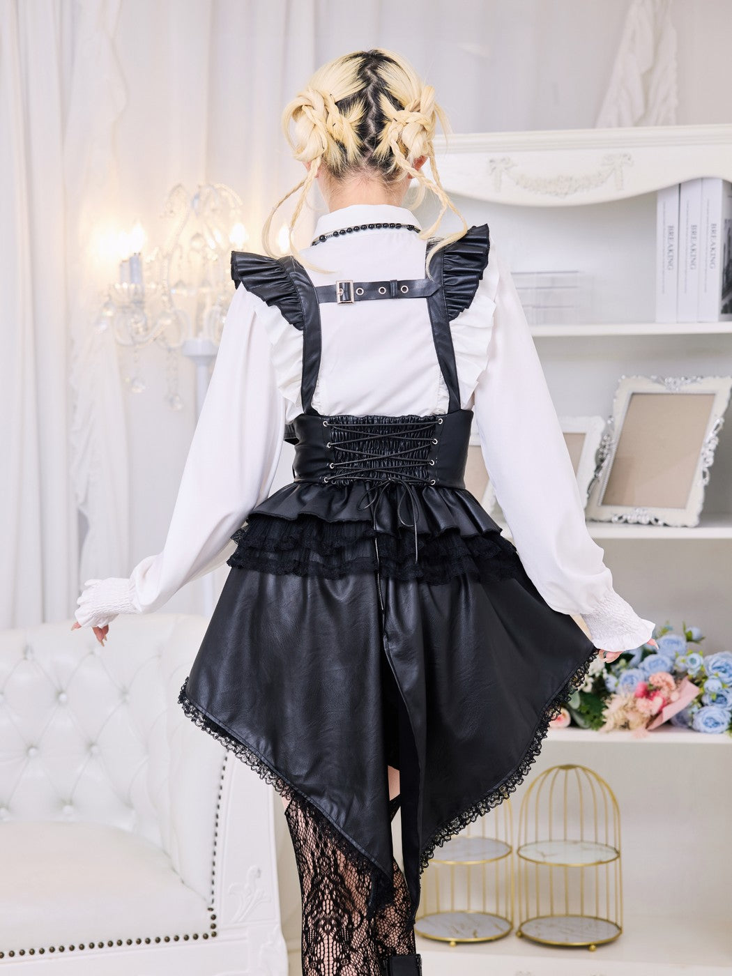 IMVAL / High Waist Layered Shorts