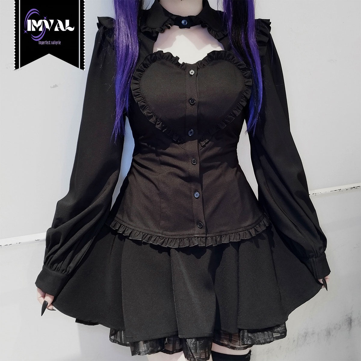 IMVAL / Heart Shirt - BLK