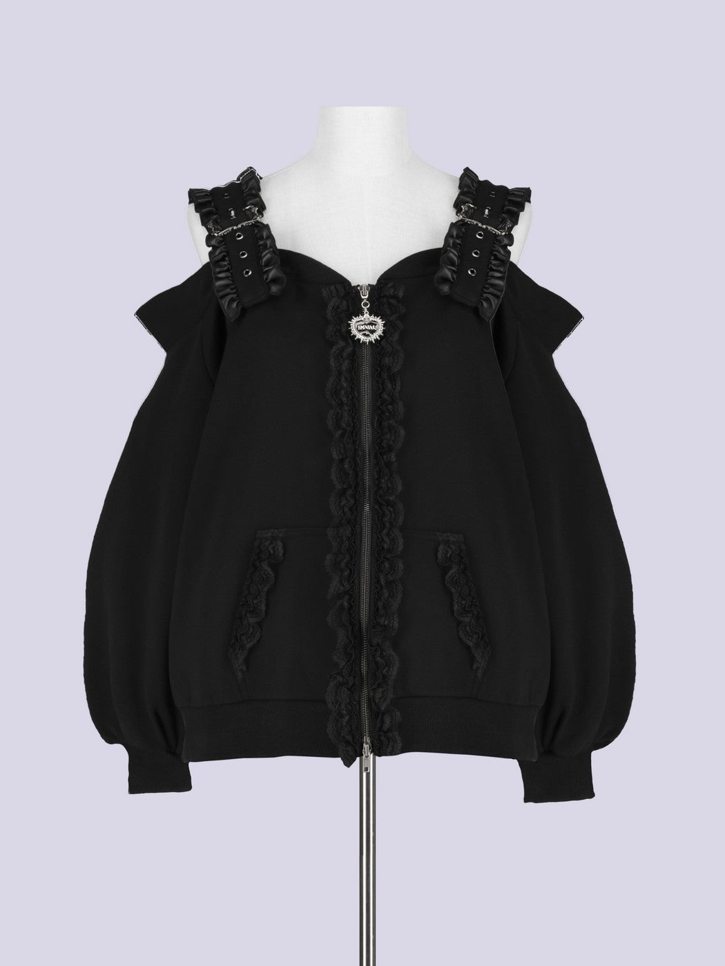 IMVAL / Lace Frill Sweat Series - BLK