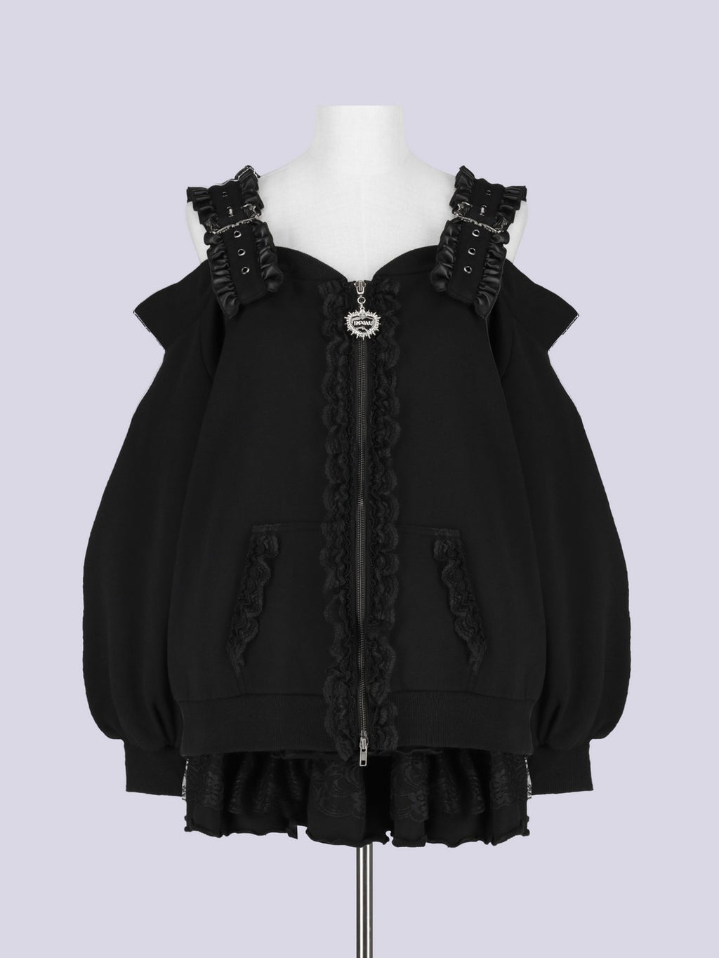 IMVAL / Lace Frill Sweat Series - BLK