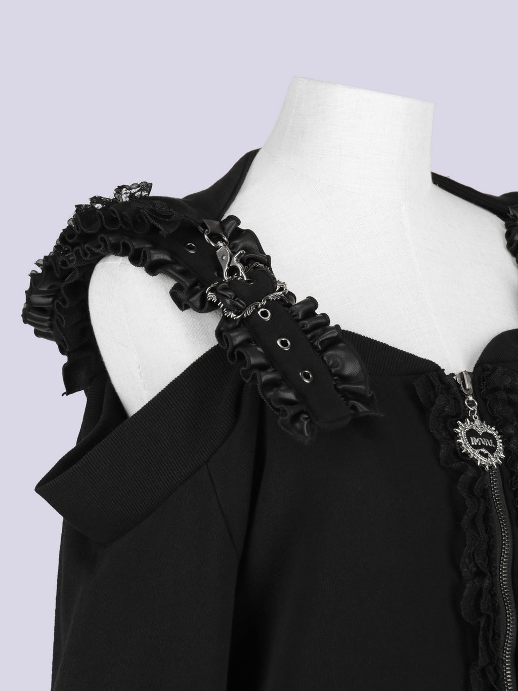 IMVAL / Lace Frill Sweat Series - BLK