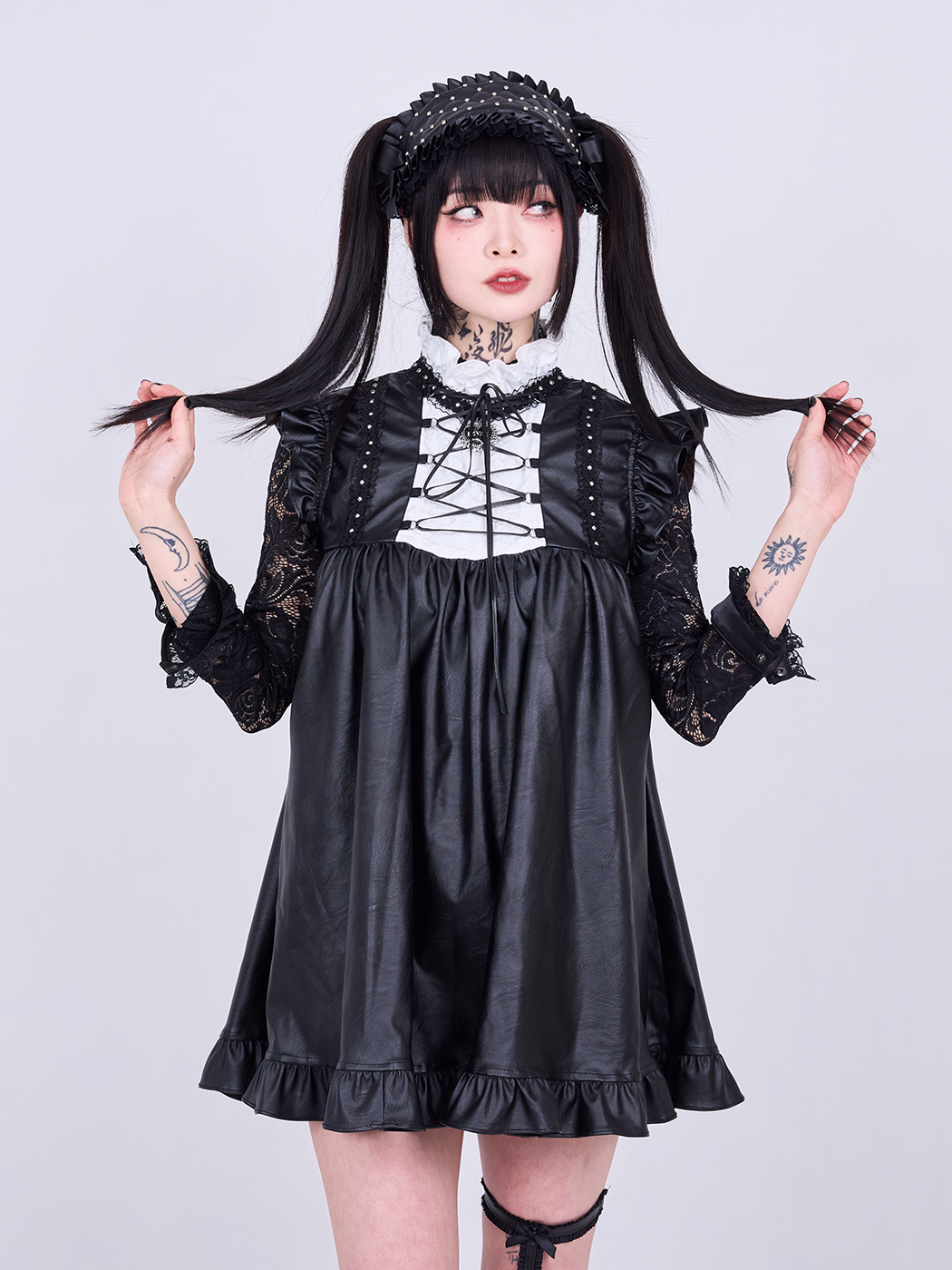 IMVAL / Leather Doll Dress [BLK]