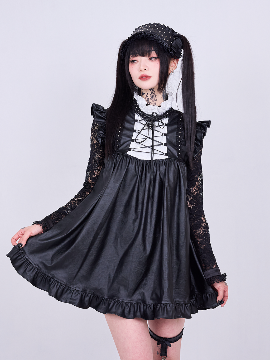 IMVAL / Leather Doll Dress [BLK]