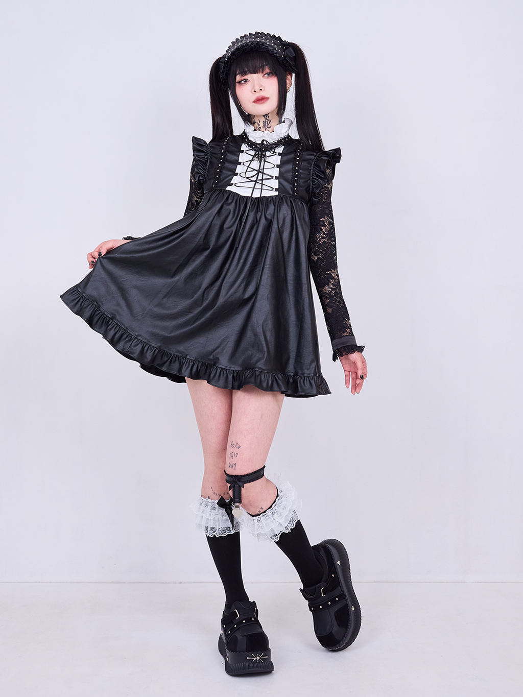 IMVAL / Leather Doll Dress [BLK]