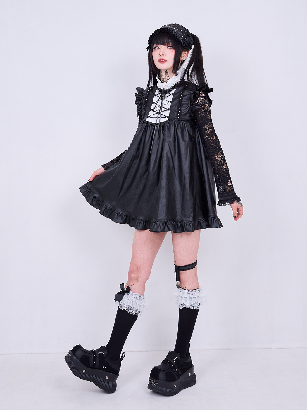 IMVAL / Leather Doll Dress [BLK]