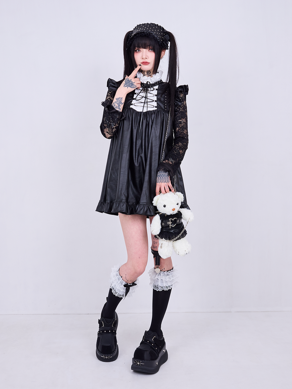 IMVAL / Leather Doll Dress [BLK]