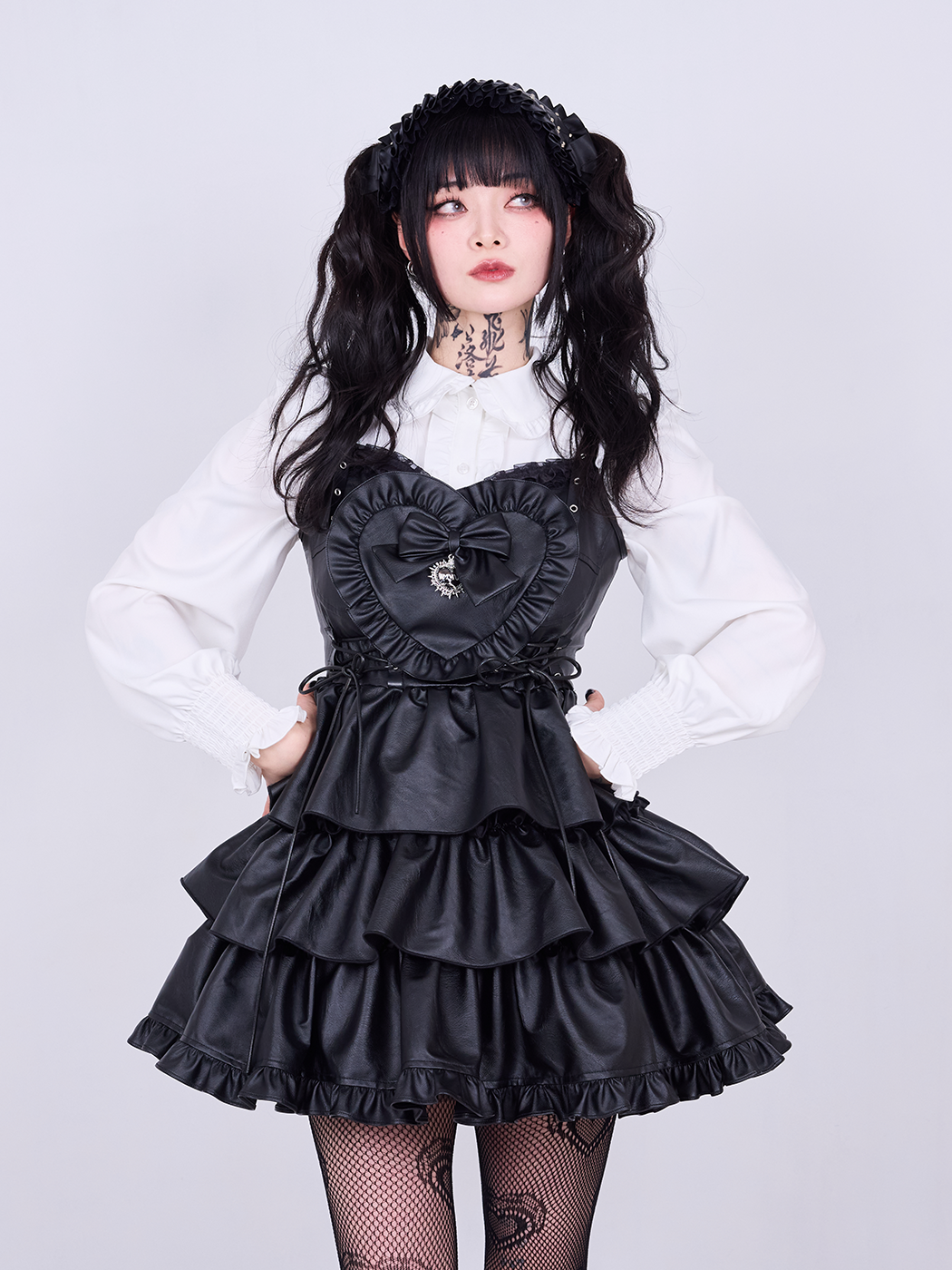 IMVAL / Frill Heart Dress - BLK