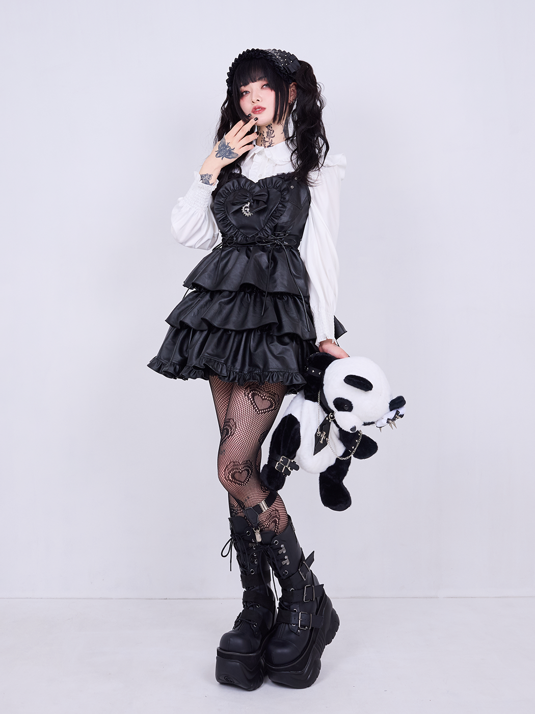 IMVAL / Frill Heart Dress - BLK