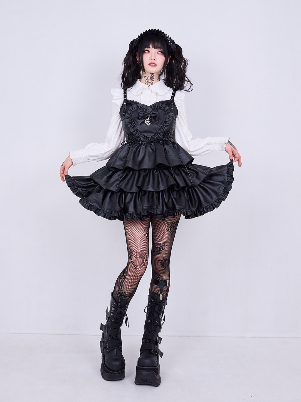 IMVAL / Frill Heart Dress [BLK]