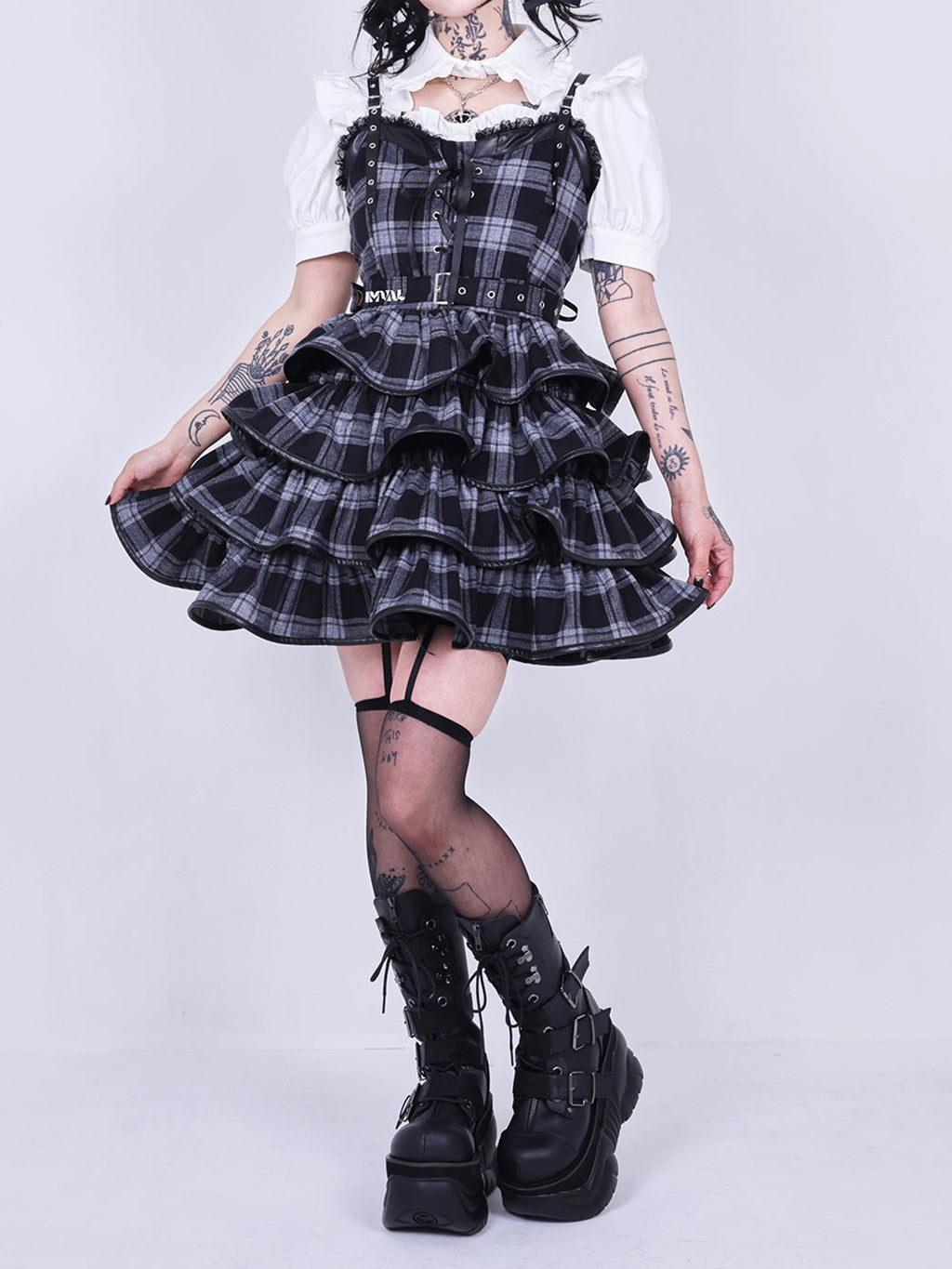 IMVAL / Check Layered Dress