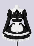 IMVAL / Frill Maid Dress - BLK