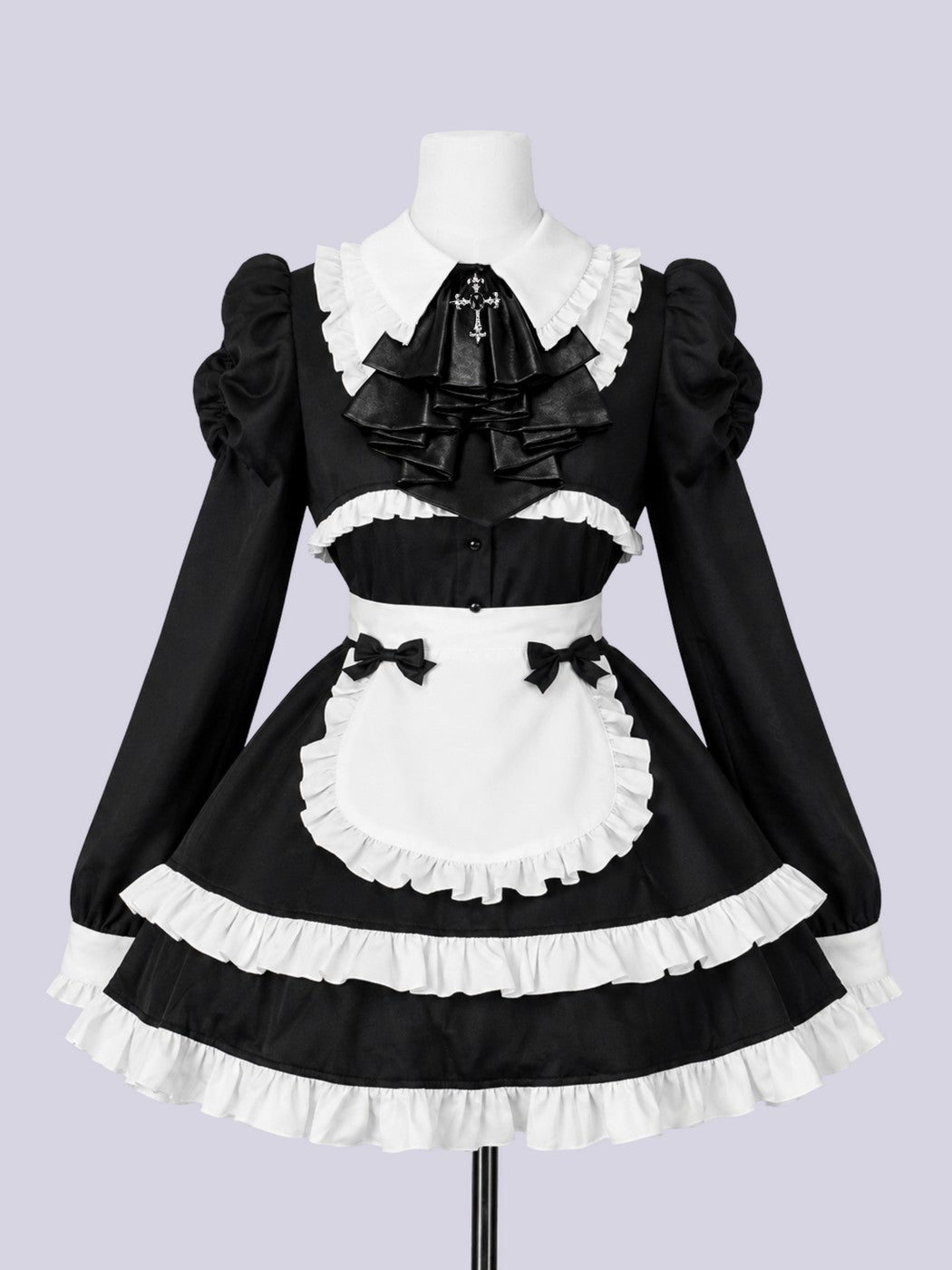IMVAL / Frill Maid Dress - BLK