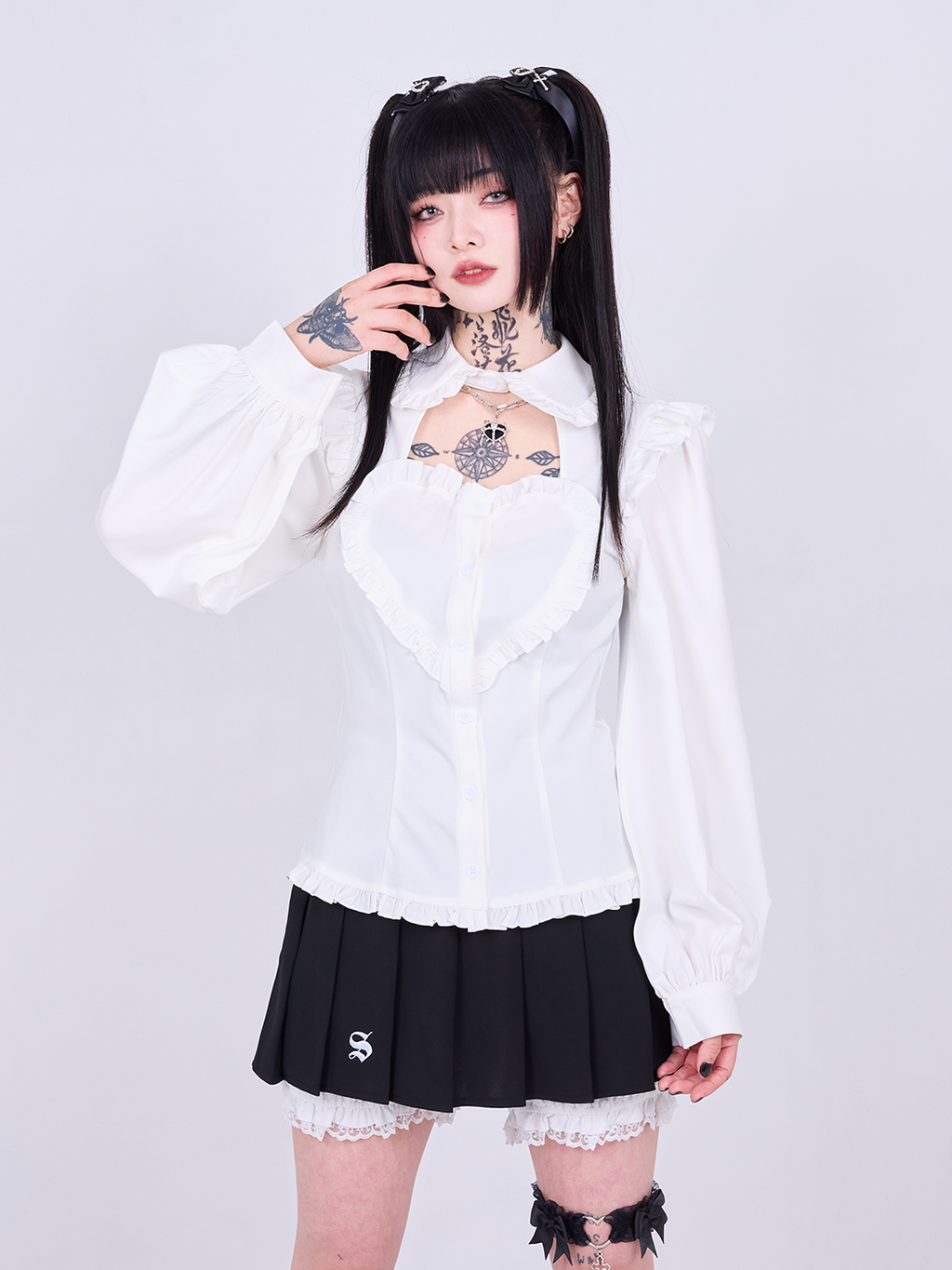 IMVAL / Heart Shirt［WHT］