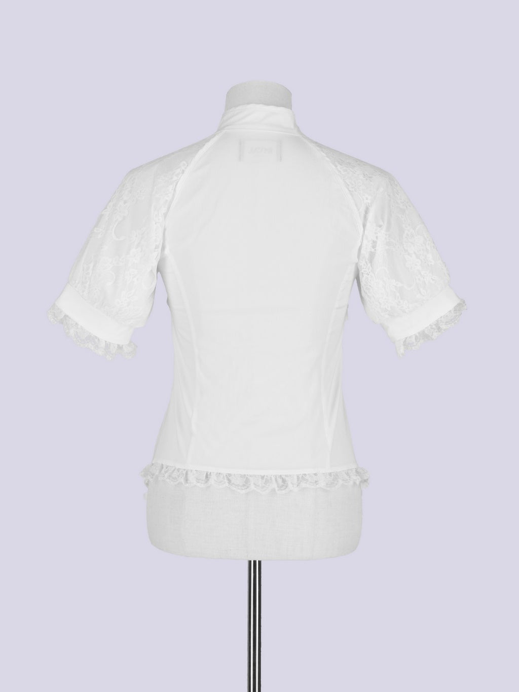 IMVAL / Mandarin Collar Frill Blouse - WHT
