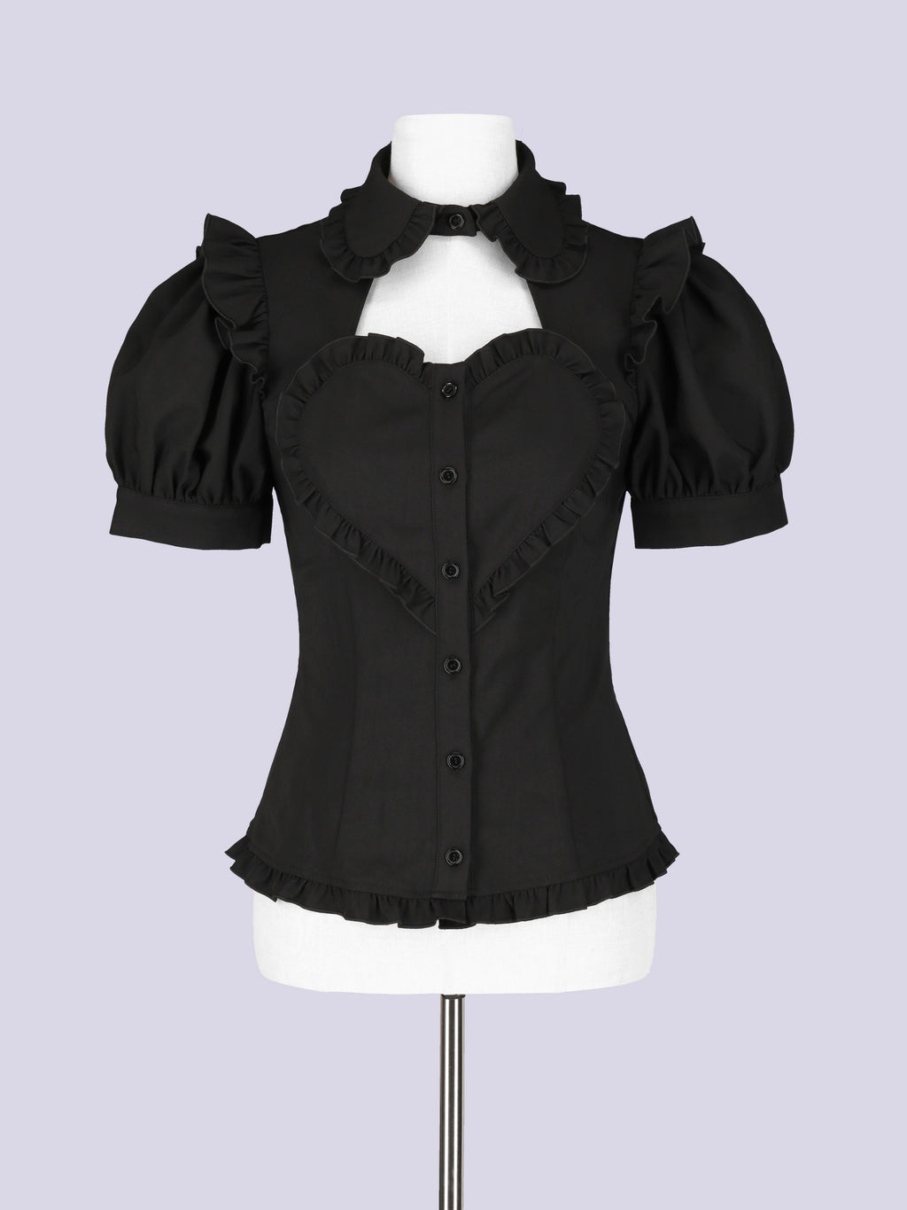 IMVAL / Heart Short Sleeve Shirt［BLK］