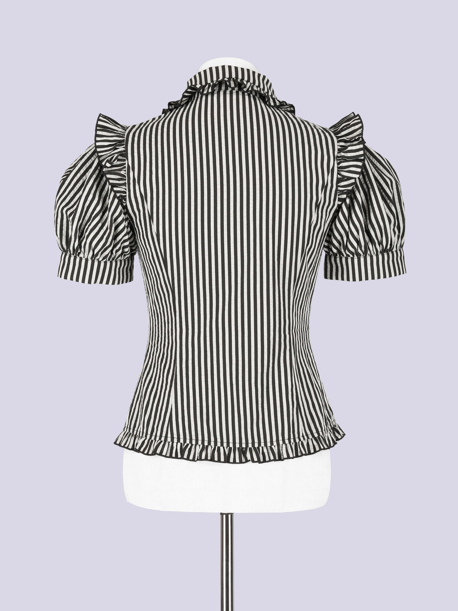 IMVAL / Heart Short Sleeve Shirt［STRIPE］