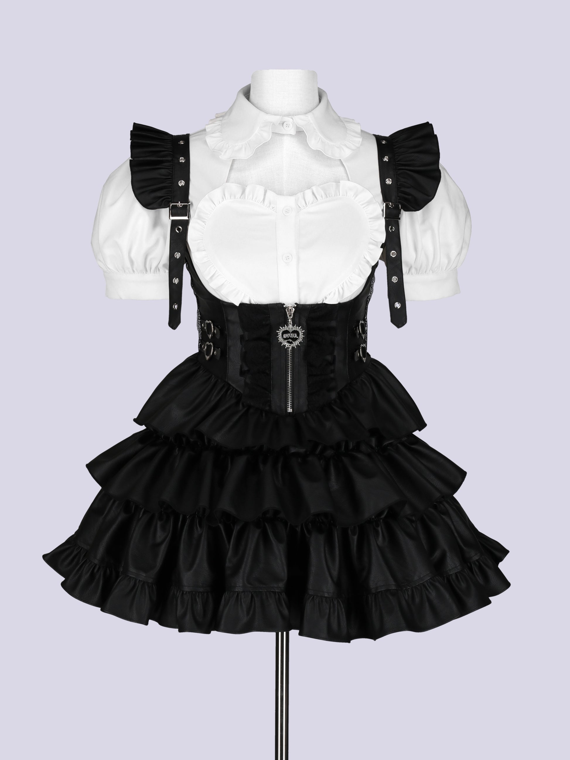 IMVAL / Heart Short Sleeve Shirt［WHT］