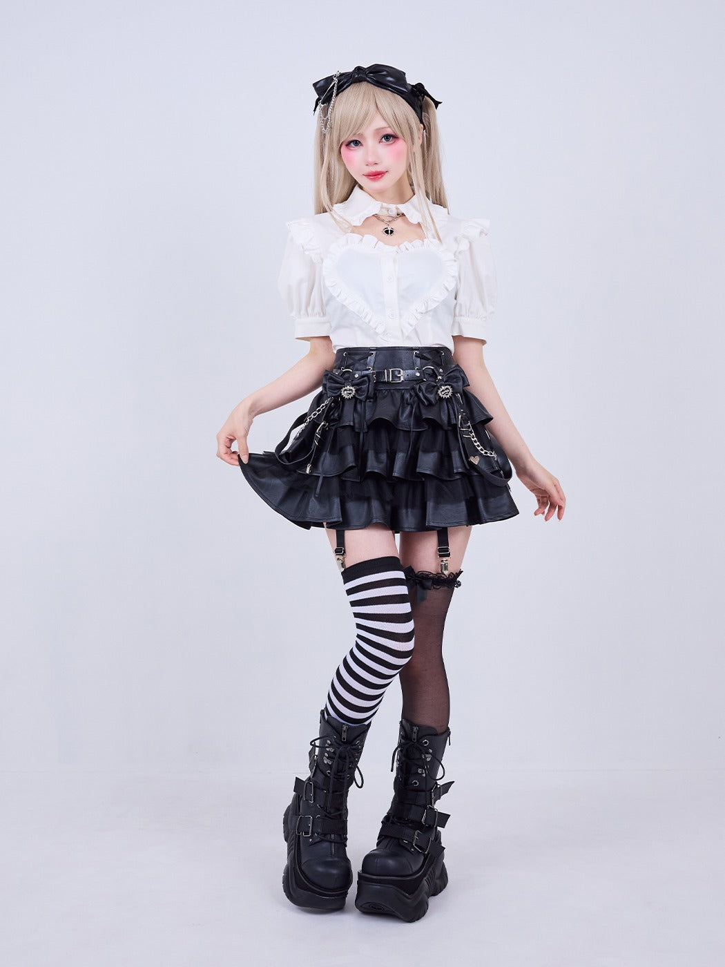 IMVAL / Heart Short Sleeve Shirt - WHT