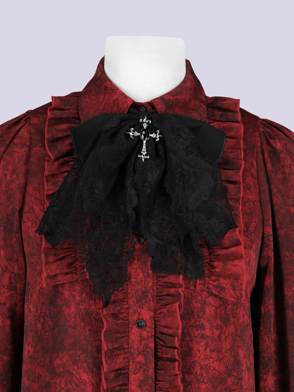 IMVAL / Classic Frill Shirt [RED]