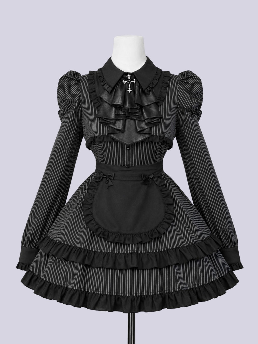 IMVAL / Frill Maid Dress - STRIPE