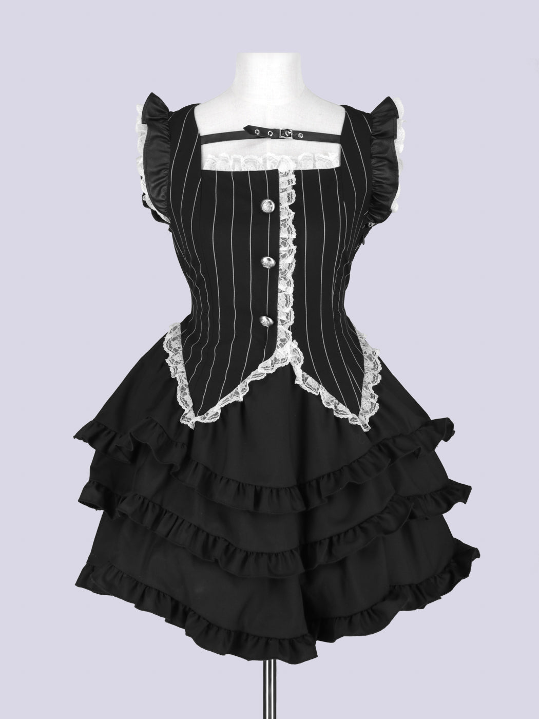 IMVAL / Cut-out Jacket & Skirt Set - BLK