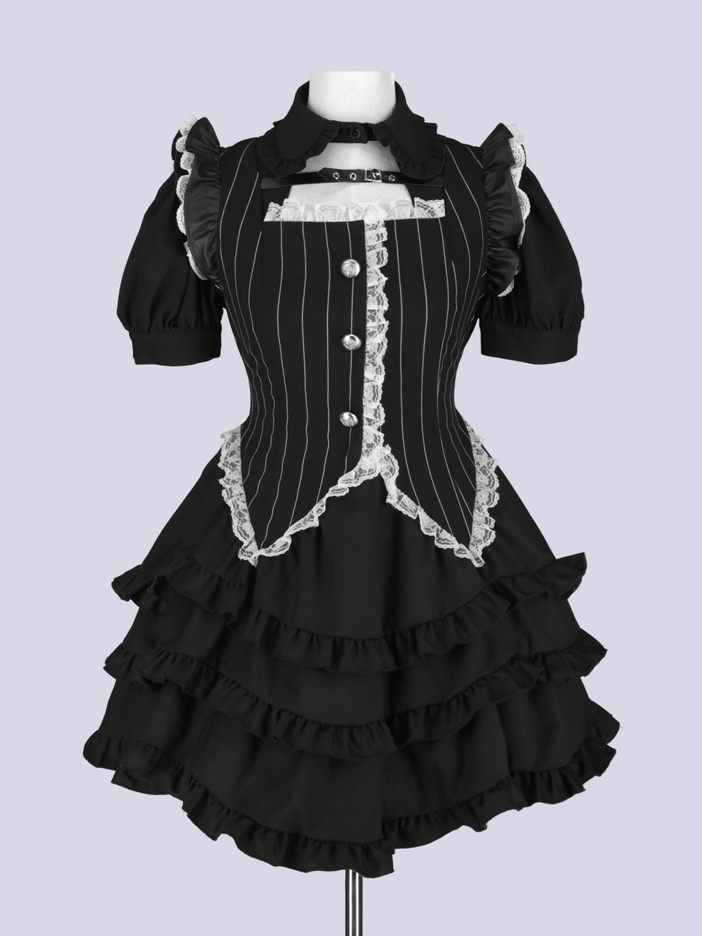 IMVAL / Layered Vest Dress - BLK