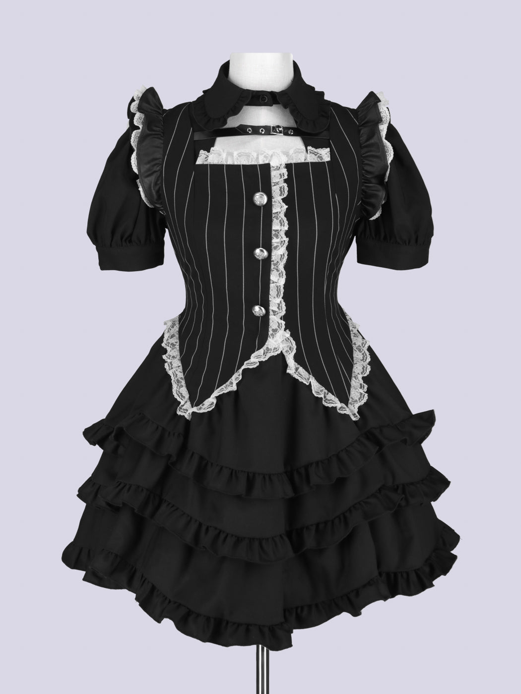 IMVAL / Layered Vest Dress - BLK