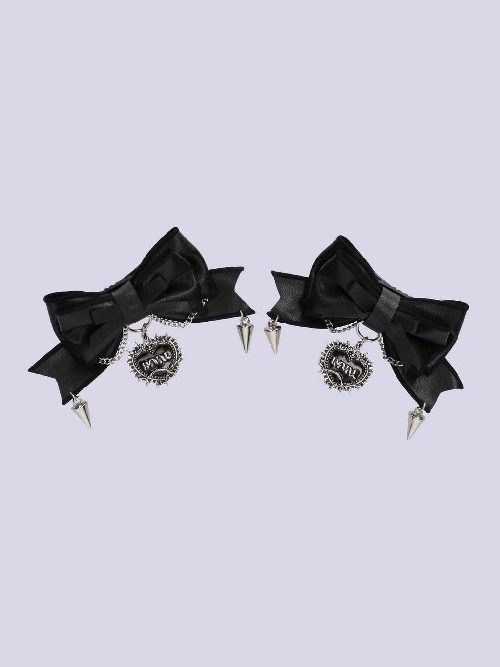 IMVAL × natu t mare / PU Ribbon Hair Clip Pair