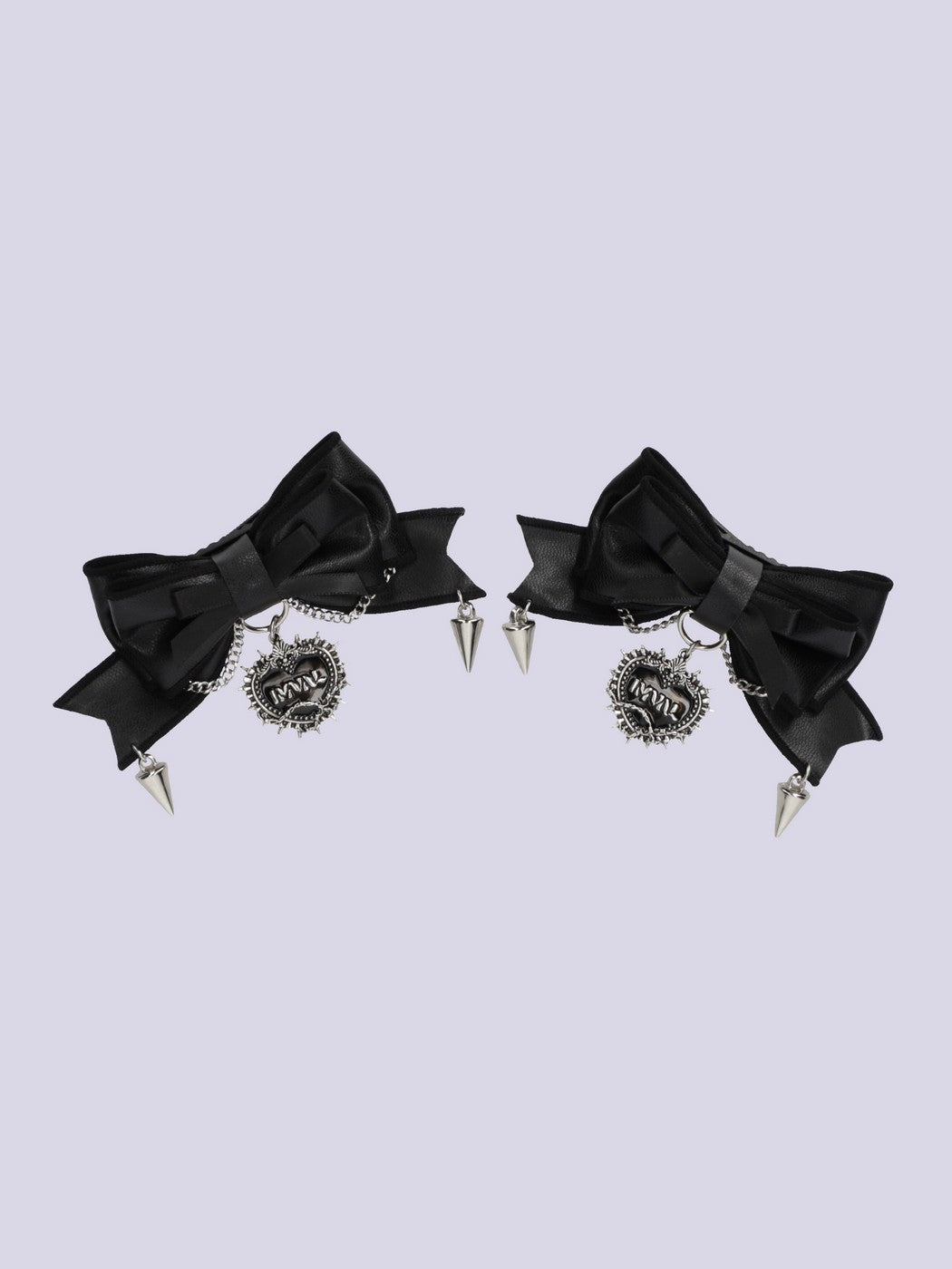IMVAL × natu t mare / PU Ribbon Hair Clip Pair