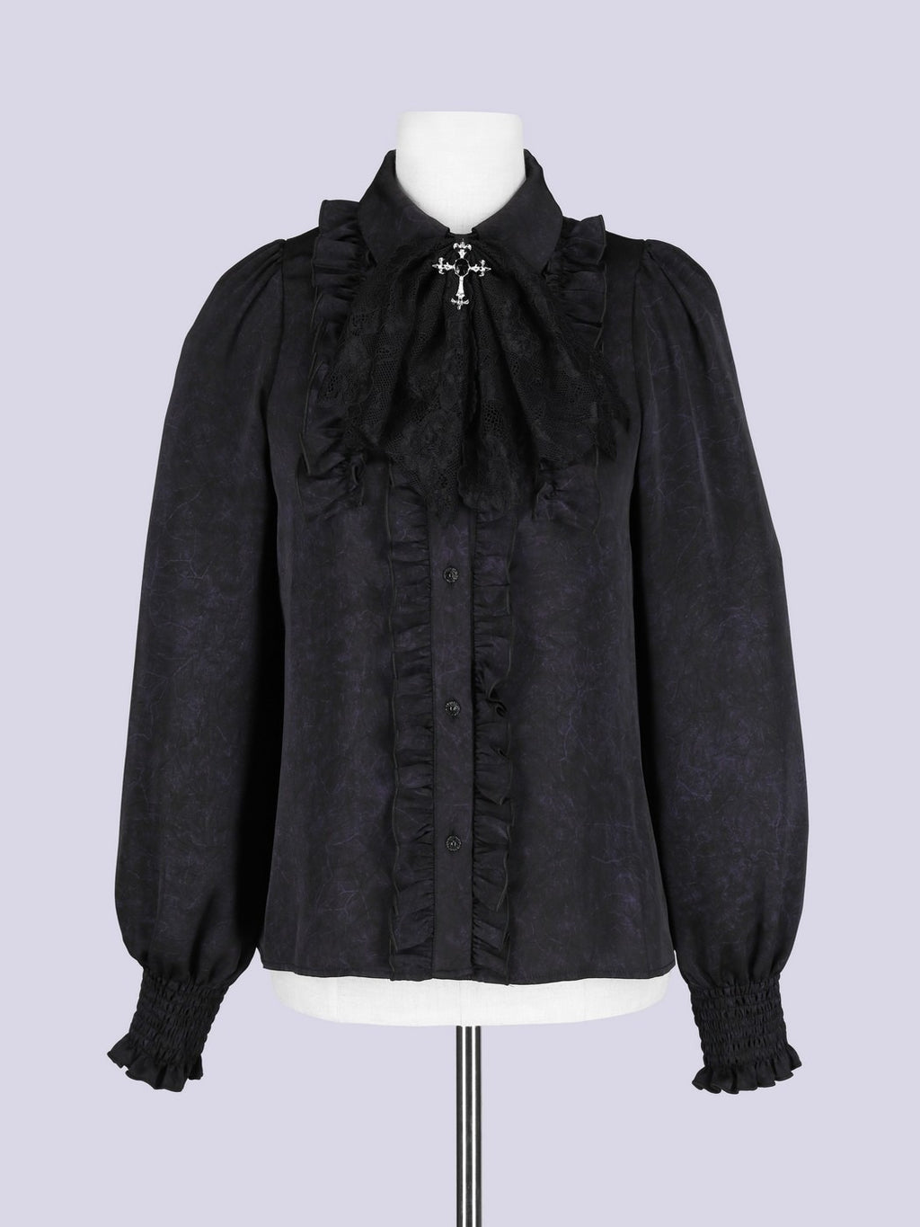 IMVAL / Classic Frill Shirt [BLK]