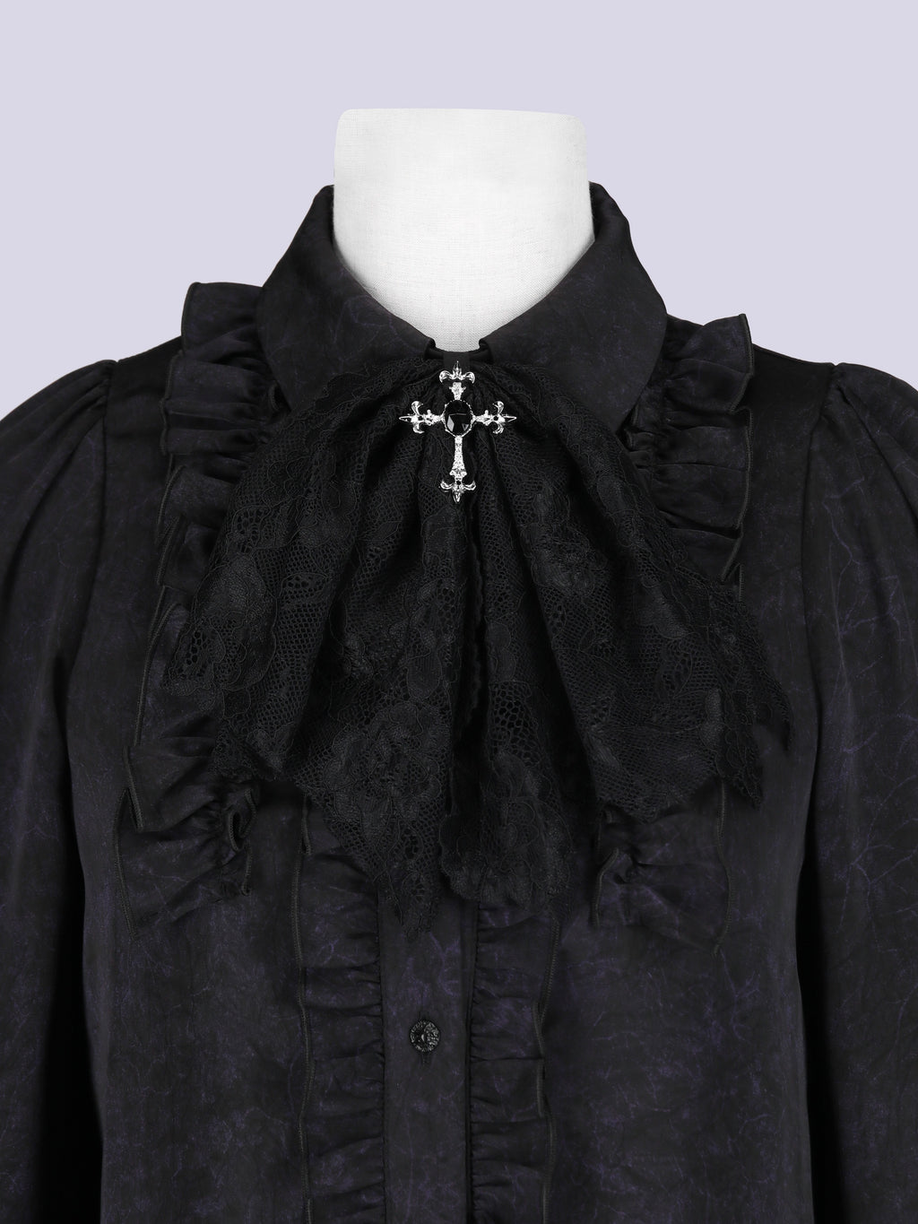 IMVAL / Classic Frill Shirt [BLK]