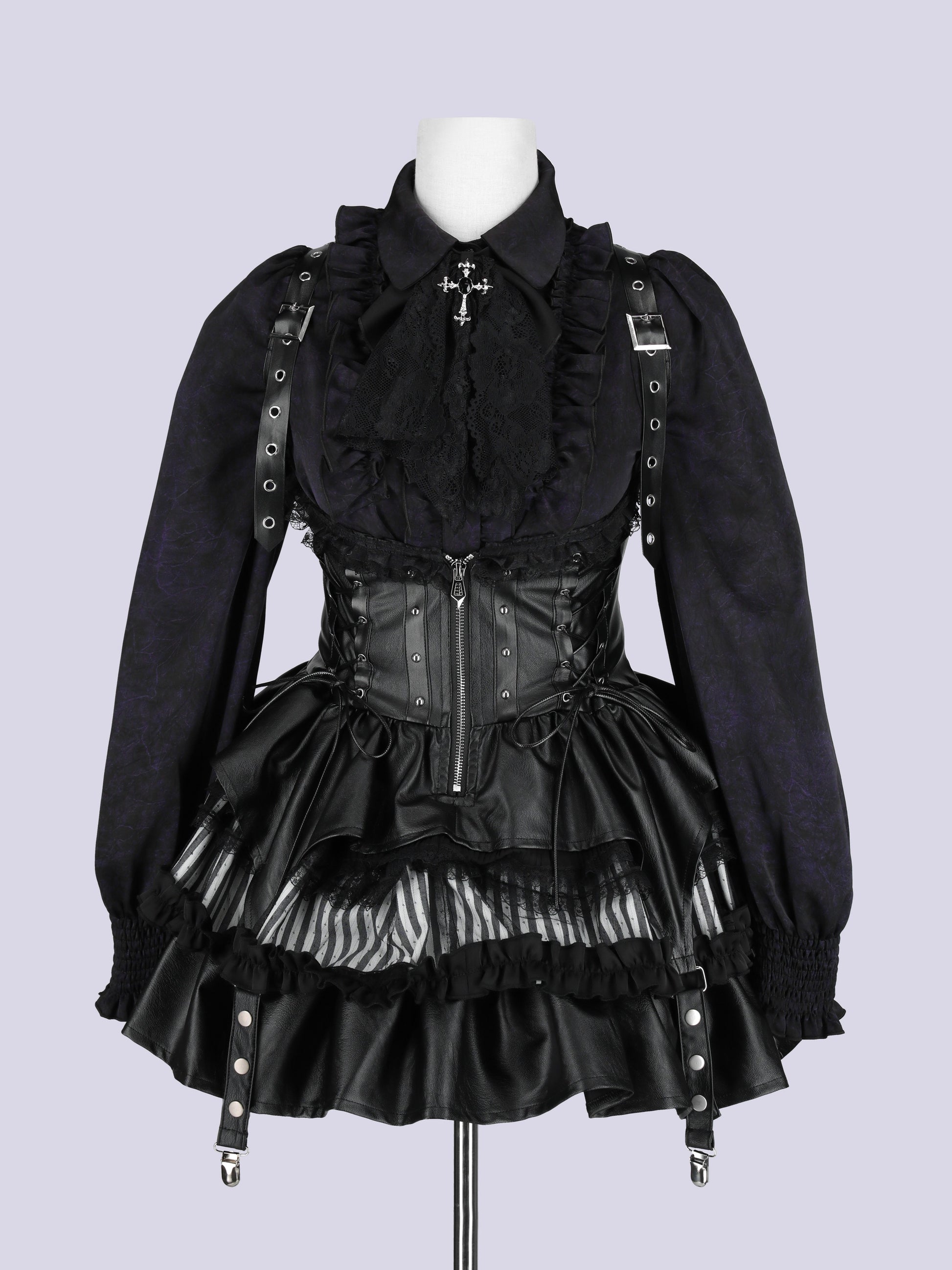 IMVAL / Classic Frill Shirt [BLK]