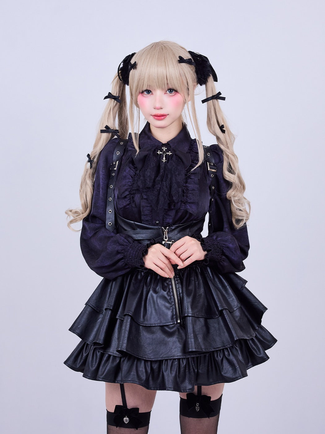 IMVAL / Classic Frill Shirt [BLK]