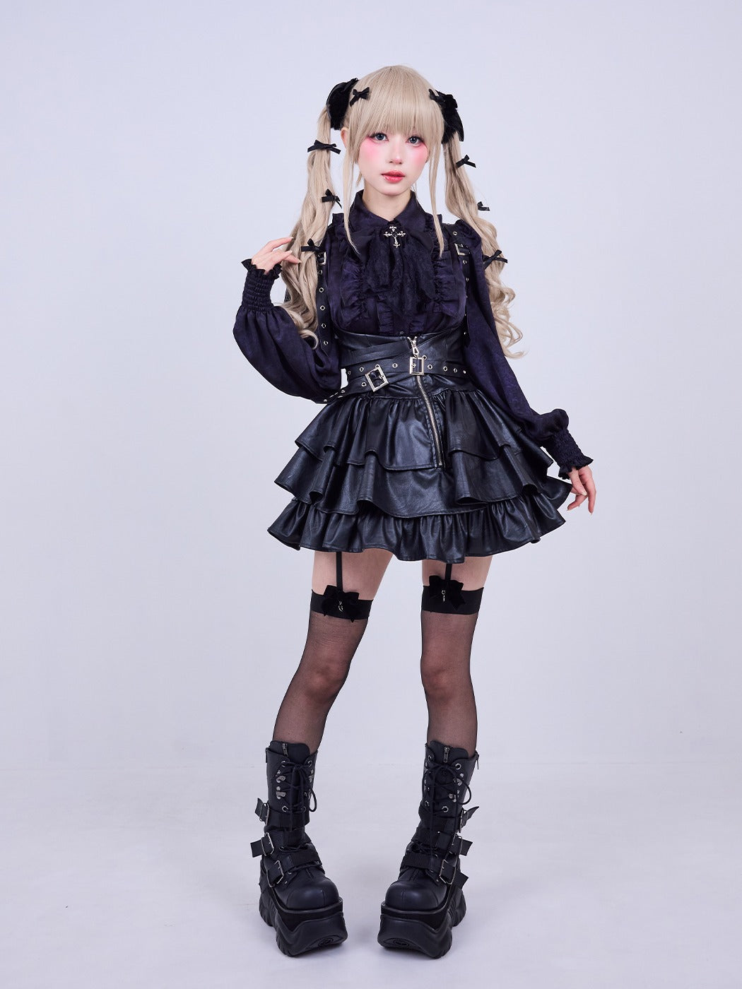 IMVAL / Classic Frill Shirt [BLK]