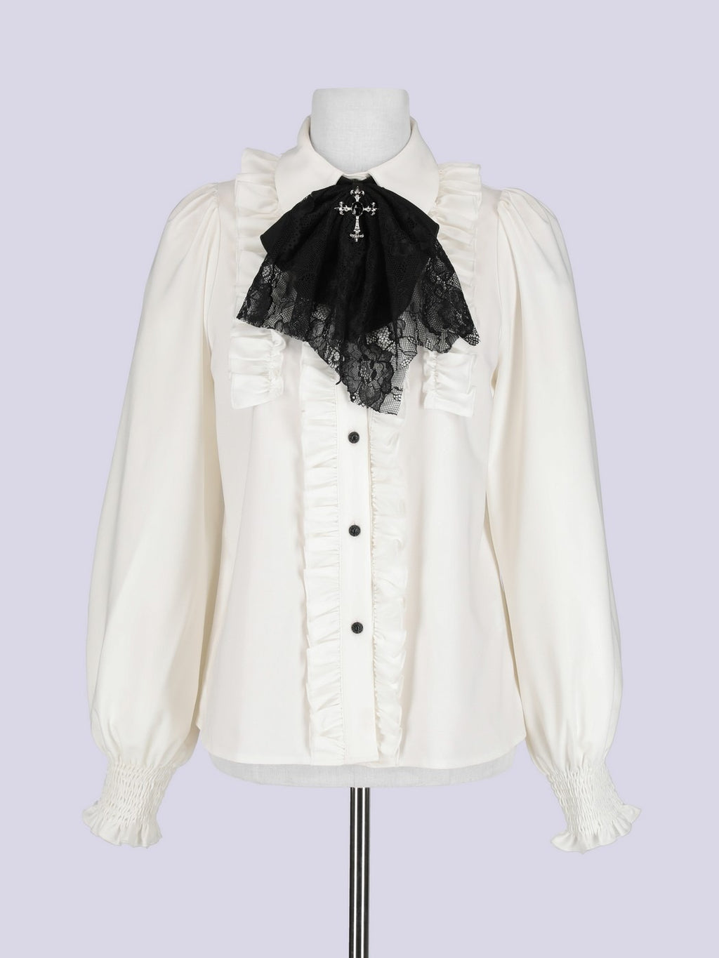 IMVAL / Classic Frill Shirt [WHT]