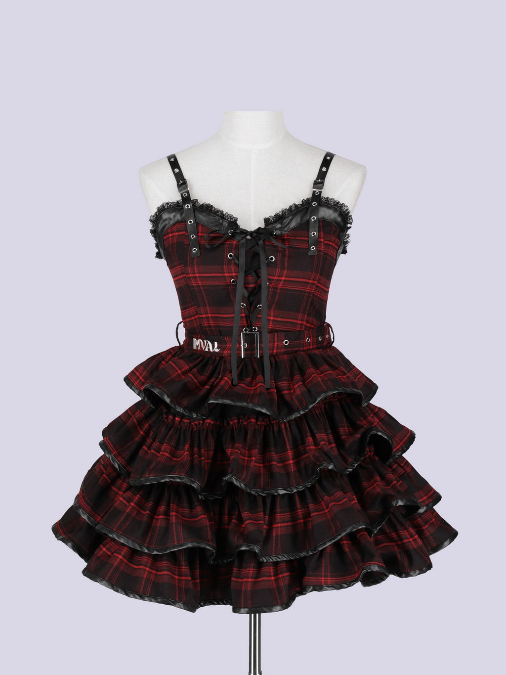 IMVAL / Check Layered Dress［RED］