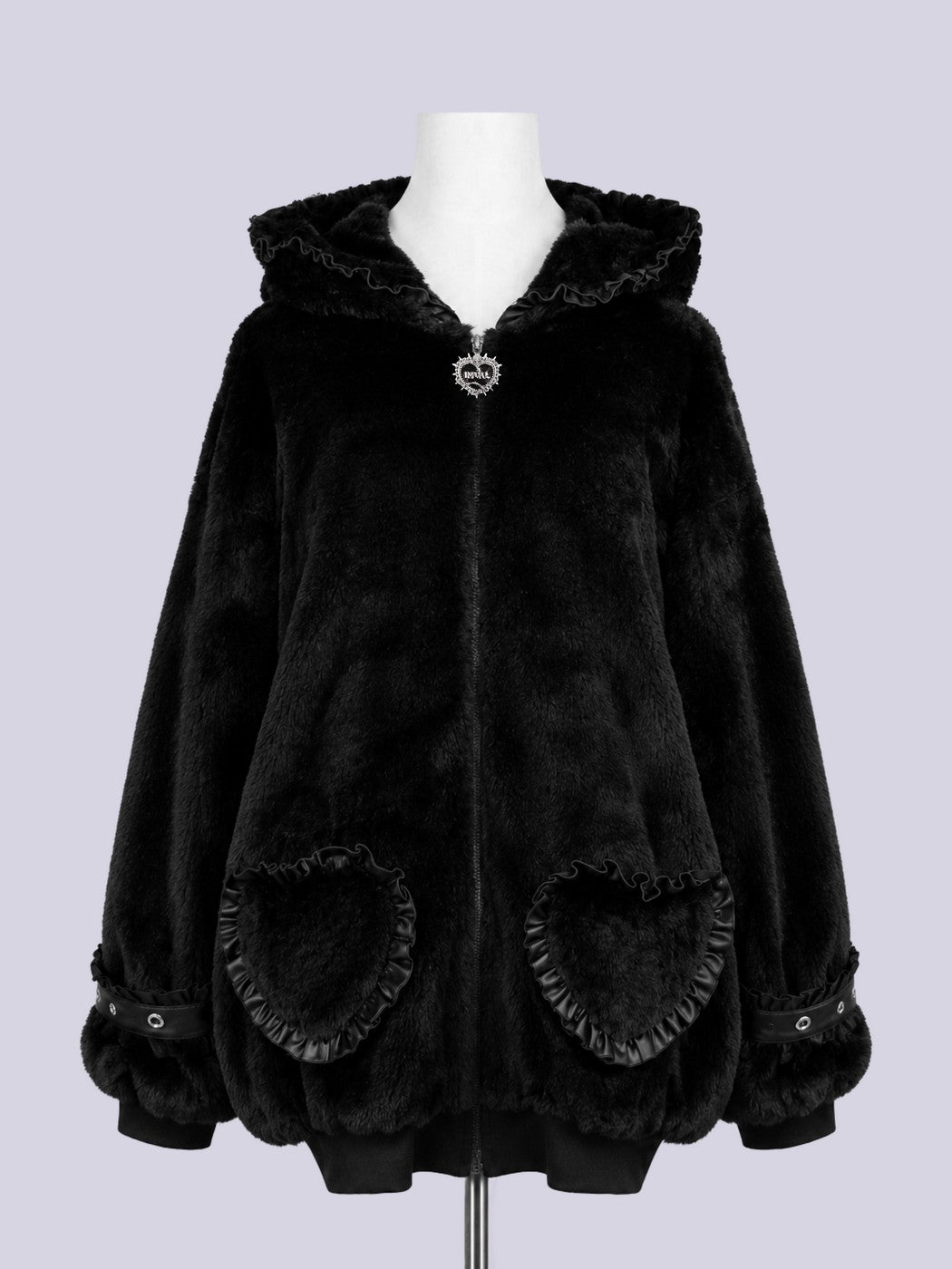 IMVAL / Heart Fur Hoodie
