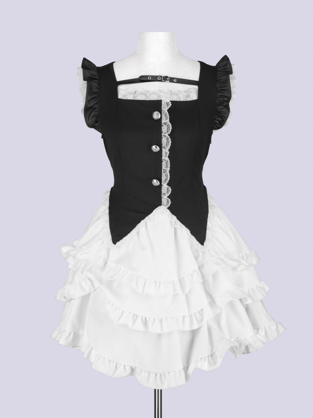 IMVAL / Layered Vest Dress - STRIPE