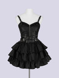IMVAL / Cross Belt Leather Dress