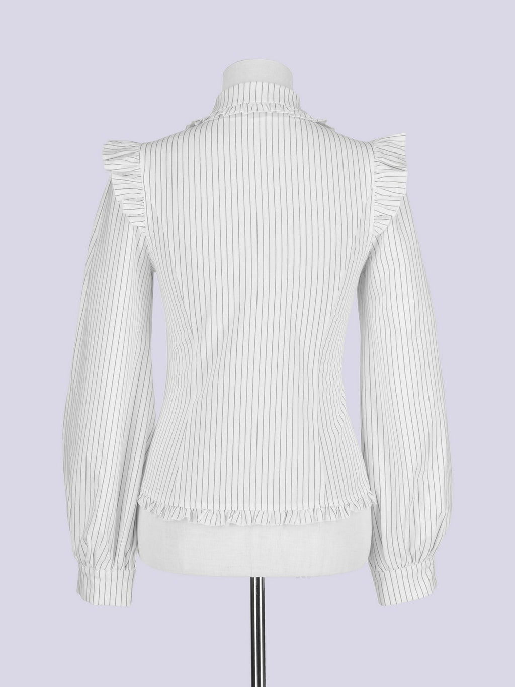 IMVAL / Heart Bib Blouse - STRIPE