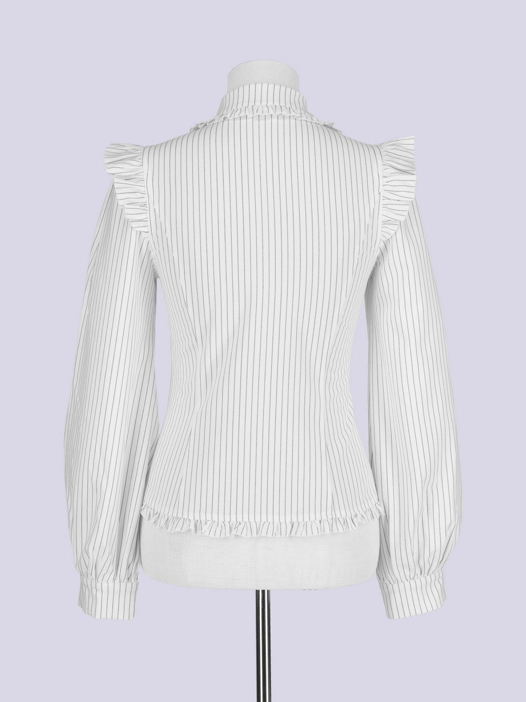 IMVAL / Heart Bib Blouse - STRIPE