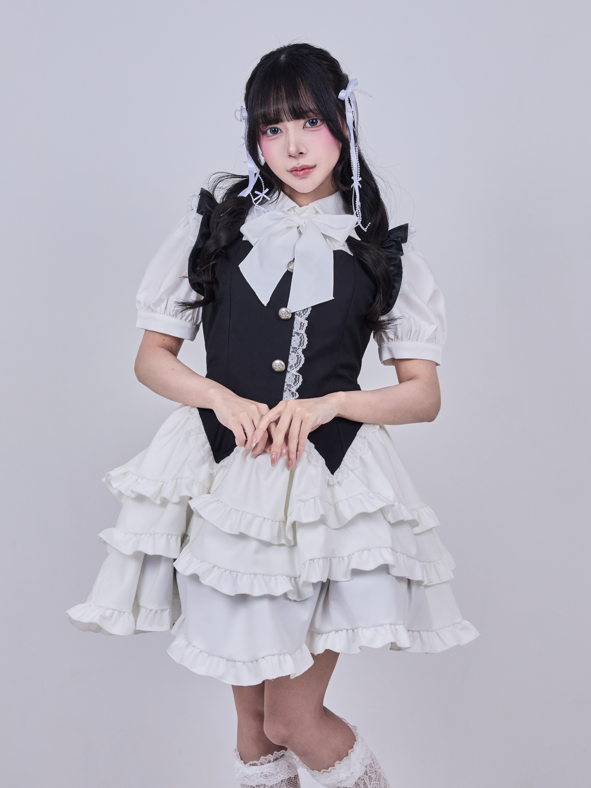 IMVAL / Layered Vest Dress - STRIPE