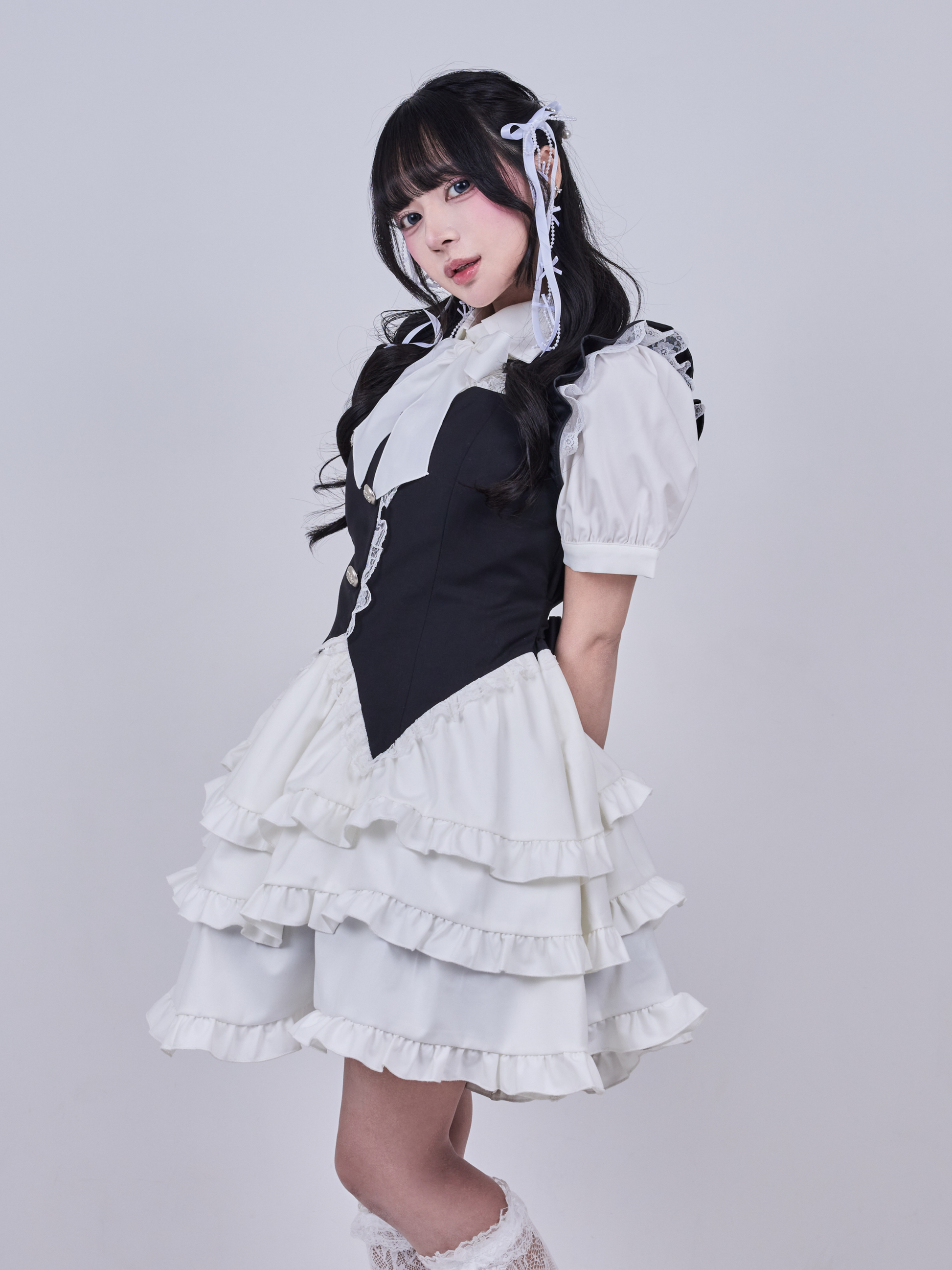 IMVAL / Layered Vest Dress - STRIPE